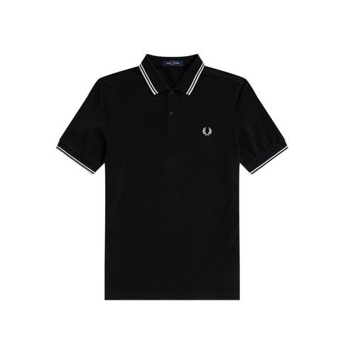 Fred Perry Polo mm Polo Uomo con inserti a contrasto Nero bianco A23-FRED PERRYM3600-350-M - Francavilla Moda